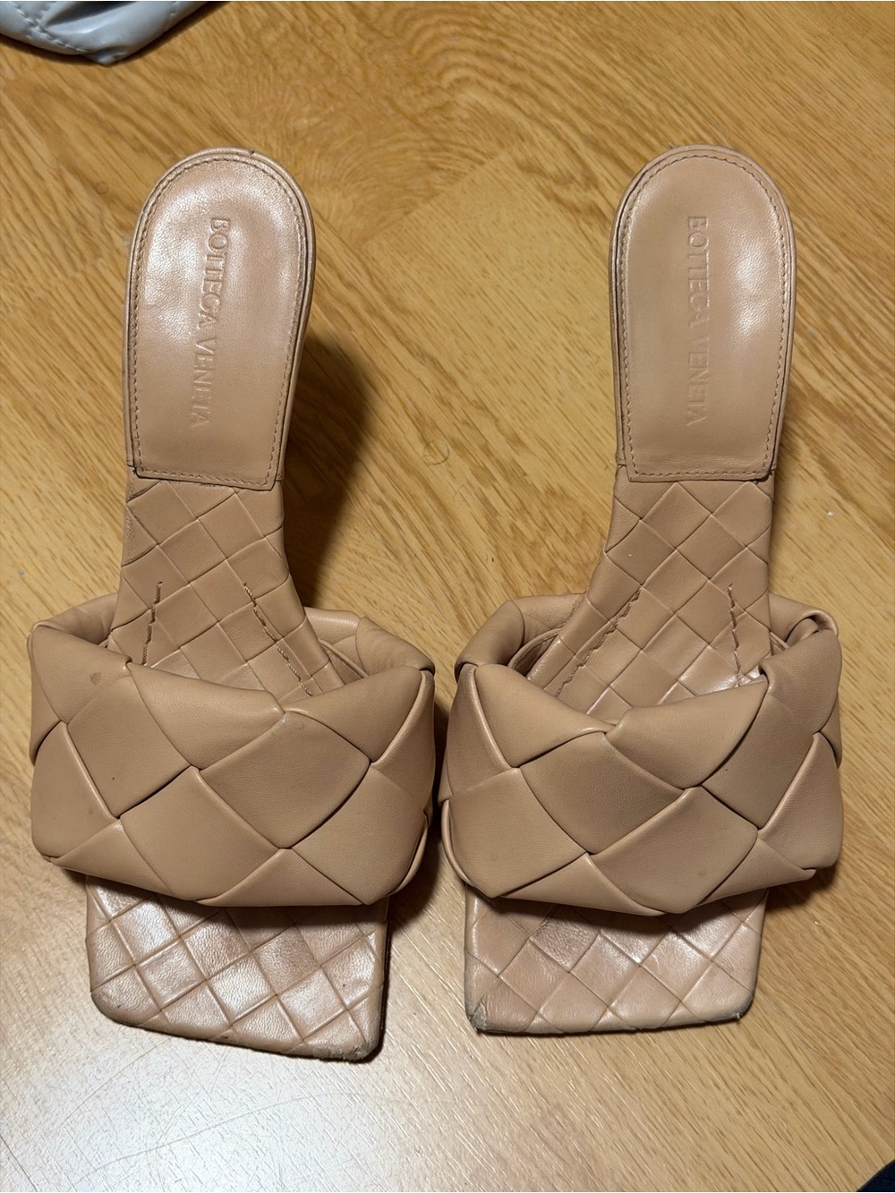 Bottega Veneta Lido Padded mule heels Sandals in  size 38